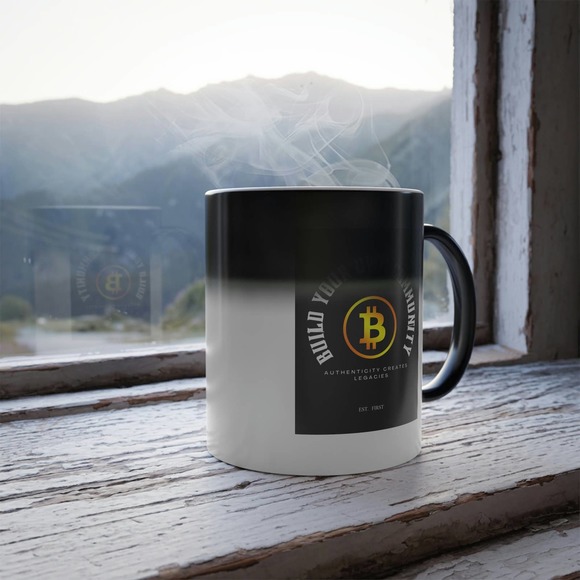 Build Community Bitcoin Crypto Color Changing Coffee Tea Cup Mug 11oz - Picture 8 of 8